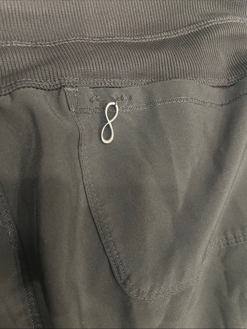 Infinity Women's 4-Pocket STRETCH Drawstring Scrub Pants - Black, XL - Picture 3 of 4